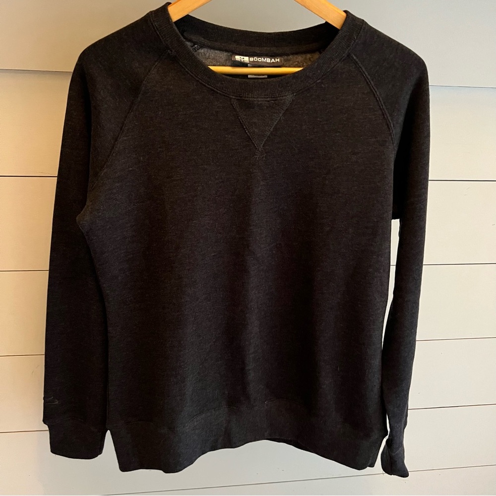 Boombah Baseball Unisex Dark Gray Crewneck Sweatshirt Embroidered Logo Sz Medium